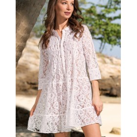 Туника из хлопкового кружева Mia-Amore ARGENTINA 6896, Цвет: белый, Размеры: L