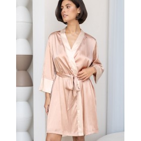 Домашний халат-кимоно Mia-Amore HAILEY 7303, Цвет: миндальный, Размеры: 2XL/3XL