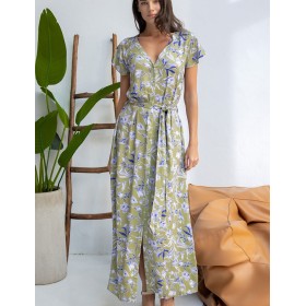 Длинное расклешенное платье-халат Mia-Amore LIBERTINA 1959, Цвет: оливковый, Размеры: XL