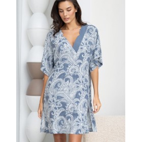 Короткая туника из вискозы Mia-Amore PACIFIC OCEAN 1978, Цвет: голубой, Размеры: 2XL/3XL