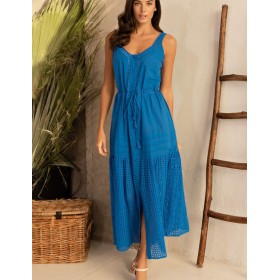 Длинный сарафан из хлопка Mia-Amore ROCHELLE 1618 синий, Цвет: синий, Размеры: L