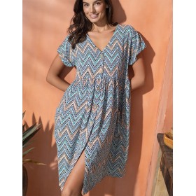 Легкий халат на пуговицах Mia-Amore VEGAS 1991 синий, Цвет: синий, Размеры: 2XL/3XL