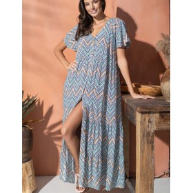 Длинное платье-туника Mia-Amore VEGAS 1999 синий, Цвет: синий, Размеры: 2XL