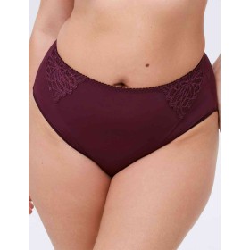 Трусы слипы высокая талия Misstyle 5024 темный виноград, Цвет: темный виноград, Размеры: XL
