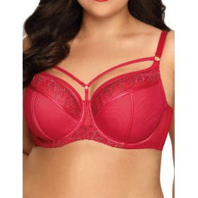 Бюстгальтер мягкий со стрэпами Novika MARGOT N03 M, Цвет: красный, Размеры: 65J