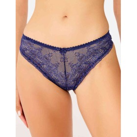 Трусы стринги Simona M 003 синий-сетка, Цвет: Синий-сетка, Размеры: M