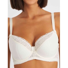 Бюстгальтер полумягкий Simona M 610 молоко-сетка, Цвет: молоко-сетка, Размеры: 85E