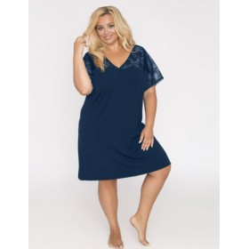 Сорочка с кружевной спинкой Akcent 509 темно-синий, Цвет: темно-синий, Размеры: L