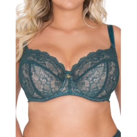 Мягкий бюстгальтер на большую грудь Akcent A-36 M, Цвет: изумруд, Размеры: 70F