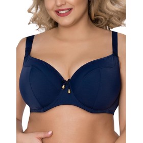 Синий пляжный бюстгальтер Akcent AN200 M, Цвет: темно-синий, Размеры: 90F