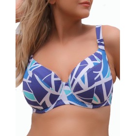 Верх купальника мягкий Akcent AN257 M, Цвет: бело-синий, Размеры: 80G