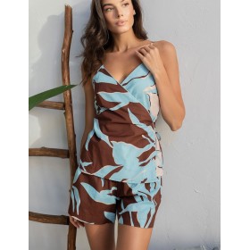 Хлопковый комплект топ и шорты Mia-Amore CHERYL 2002, Цвет: мультицвет, Размеры: L