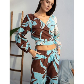 Хлопковый комплект с брюками Mia-Amore CHERYL 2006, Цвет: мультицвет, Размеры: 2XL