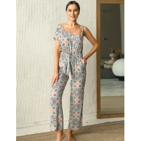 Комбинезон брючный вискоза Mia-Mia SIMONA 16533, Цвет: принт 901, Размеры: M