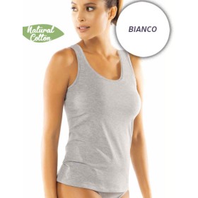 Хлопковая майка широкие бретели Sielei NATURAL COTTON 1438 bianco, Цвет: bianco (белый), Размеры: S