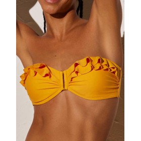 Купальный бюст бандо с рюшами Ysabel Mora 82177 желтый, Цвет: желтый, Размеры: 70C