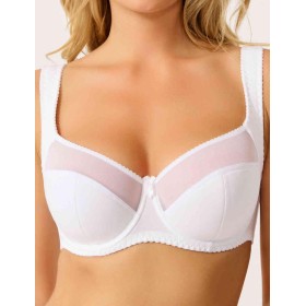 Бюстгальтер полумягкий с подкроем Lina A 6016 белый, Цвет: белый, Размеры: 80D