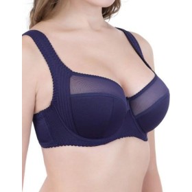Бюстгальтер полумягкий с подкроем Lina A 6016 темно-синий, Цвет: темно-синий, Размеры: 90C