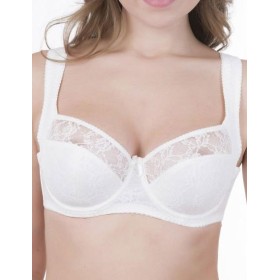 Бюстгальтер полумягкий с подкроем Lina A 6018 молоко, Цвет: молоко, Размеры: 75D