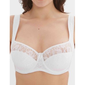 Бюстгальтер полумягкий с подкроем Lina A 6018 белый, Цвет: белый, Размеры: 75D