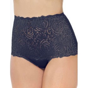 Высокие кружевные трусы бразилиана Nikol Djumon 165 28 темно-синий, Цвет: темно-синий, Размеры: M