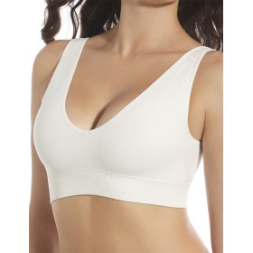 Бесшовный бюстгальтер топ Selene LETIANA слоновая кость, Цвет: слоновая кость, Размеры: M