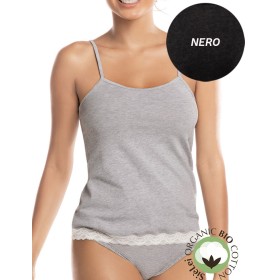 Хлопковая майка-топ Sielei NATURAL COTTON 1432 nero, Цвет: nero (черный), Размеры: XS