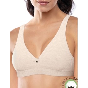 Хлопковый бралетт без косточек Sielei NATURAL COTTON 1454 ecru melange, Цвет: ecru melange, Размеры: 75B