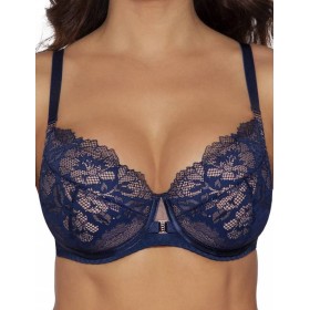 Бюстгальтер кружевной пуш-ап Ava YUCCA 1936 P-UP темно-синий, Цвет: темно-синий, Размеры: 75F