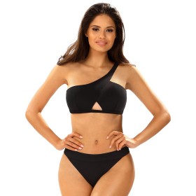 Черный купальник с ассиметричной бретелью Lorin L1188/3, Цвет: черный, Размеры: S