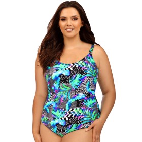 Цветной слитный купальник Lorin L4553/3 BIG, Цвет: мульти, Размеры: 95E