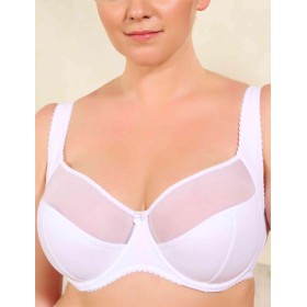 Бюстгальтер полумягкий с подкроем Novella 152 белый, Цвет: белый, Размеры: 100E