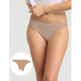 Набор трусиков стрингов Dim 05E1 NEW SKIN MICROFIBER (2 шт) телесный, Цвет: телесный/телесный, Размеры: M/L