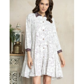 Платье на пуговицах Mia-Amore CHELSEA 1787, Цвет: латте+шоколадный, Размеры: S