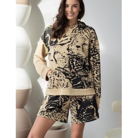 Комплект из футера худи и шорты Mia-Amore LEO 5002 песочный, Цвет: песочный, Размеры: L