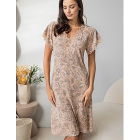 Длинная ночная сорочка Mia-Amore NELLY 1948, Цвет: бежевый, Размеры: 3XL