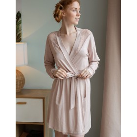 Легкий халат с длинными рукавами Opium К-16, Цвет: розовый, Размеры: S