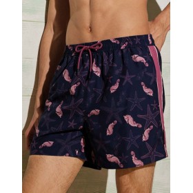 Мужские пляжные шорты Ysabel Mora 90091, Цвет: фиолетовый/вишневый, Размеры: L