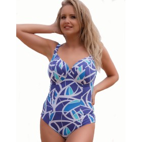 Совместный купальник Akcent AN258, Цвет: бело-синий, Размеры: 85H