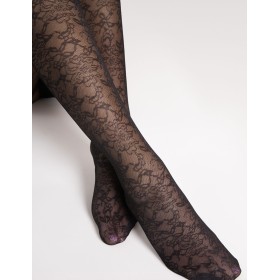 Колготки с узором Fiore 6085/G ARIEL 30 den черный, Цвет: черный, Размеры: 3