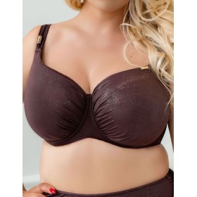 Мягкий бюстгальтер от купальника Kris Line KORFU soft roma, Цвет: коричневый, Размеры: 95D