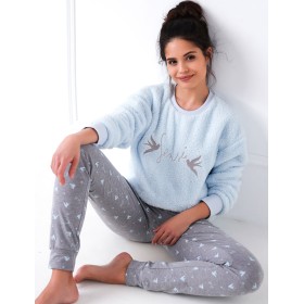 Теплая пижама с брюками Sensis IDOLE, Цвет: голубой, Размеры: S