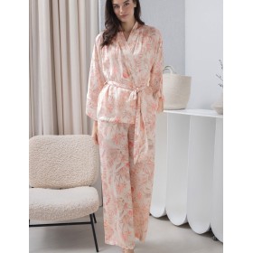 Шелковый комплект тройка Mia-Amore MOLLY 1926, Цвет: персиковый, Размеры: S