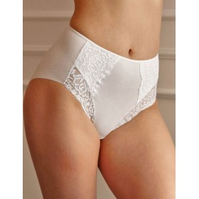 Хлопковые трусы макси с кружевной отделкой Janira LACE COTTON BAND 1032081 blanco, Цвет: blanco (белый), Размеры: L