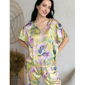 Комплект двойка из натурального шелка Mia-Amore IOLANTA 3956, Цвет: мультицвет, Размеры: XL