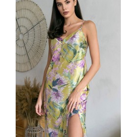 Длинная шелковая сорочка Mia-Amore IOLANTA 3958, Цвет: мультицвет, Размеры: XL