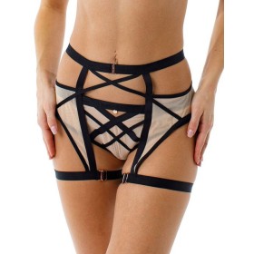 Пояс-чокер Coquette Revue TOPLESS 66126-25, Цвет: черный, Размеры: S