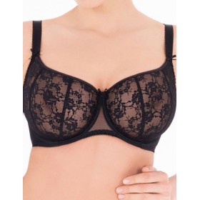 Мягкий кружевной бюстгальтер балконет Honey H43-21-L черный, Цвет: черный, Размеры: 75C