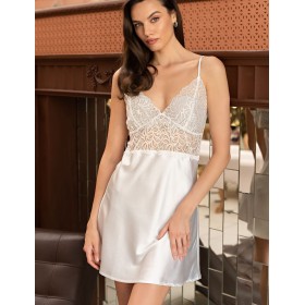 Атласная сорочка Mia-Amore MISTY 7261 белый, Цвет: белый, Размеры: XL