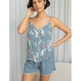 Комплект с шортами вискоза Mia-Amore ZOE 1962, Цвет: серый, Размеры: S